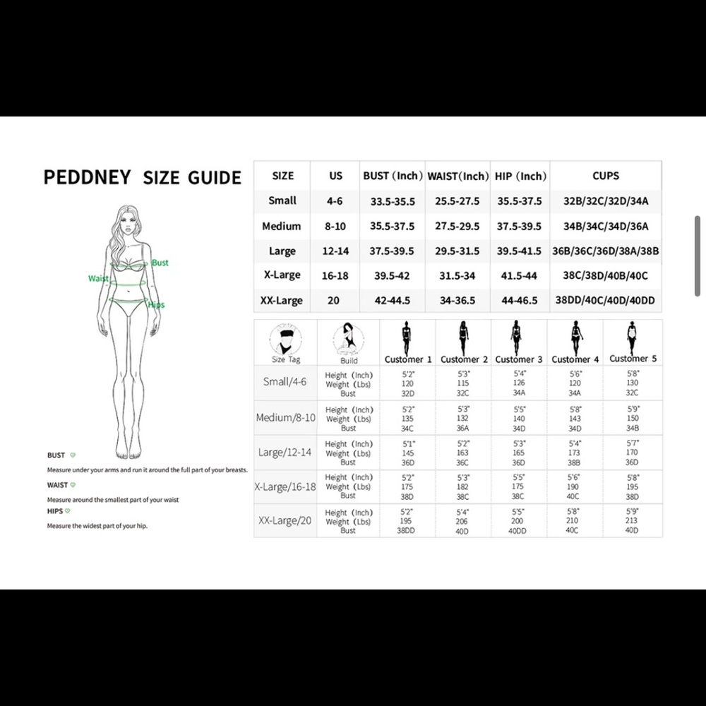Peddney Women Cutout High Waisted Bikini Swimsuit Strappy Bathing Suit - Picture 3 of 3